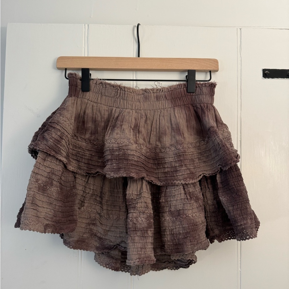 Aerie Brown Ruffled Skirt
